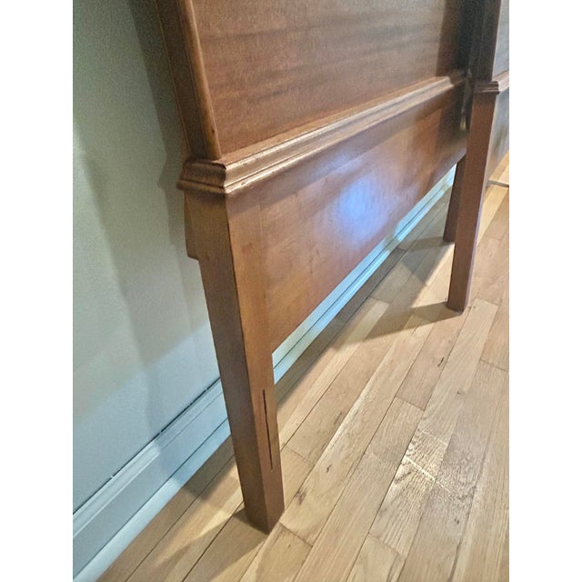 1940’s French Provincial Louis XV Style Walnut Twin Headboards With Carved Crest - A Pair For Sale - Image 10 of 12