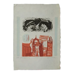 MCM James Tucker Block Print "Wake of the Right Wing" Proof