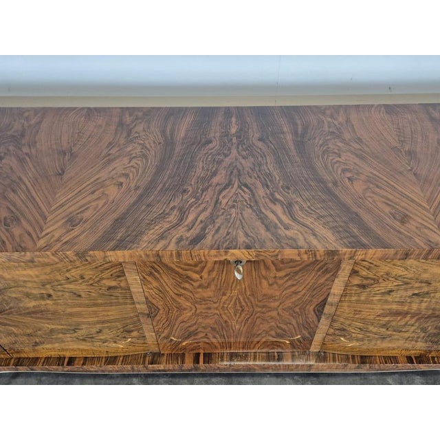 Sideboard in Varnished Burr Walnut with Central Bar, 1950s For Sale - Image 4 of 15