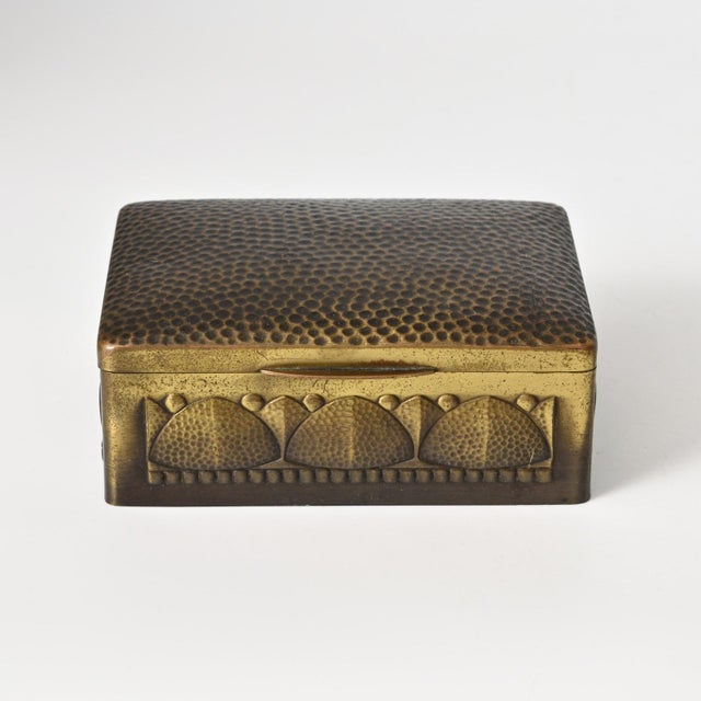 Brown German Brass Cigarette Box from Wumak, 1920s For Sale - Image 8 of 13