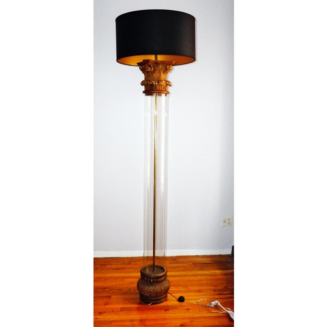 Restoration Hardware Corinthian Capital Glass Floor Lamp Chairish
