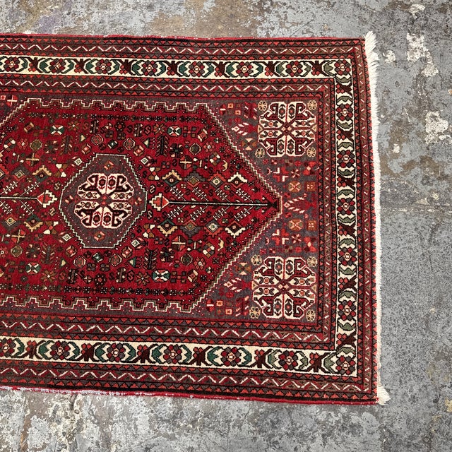 Persian 3ft 7in × 5ft 4in Persian Area Rug From Iran, Vintage For Sale - Image 3 of 12