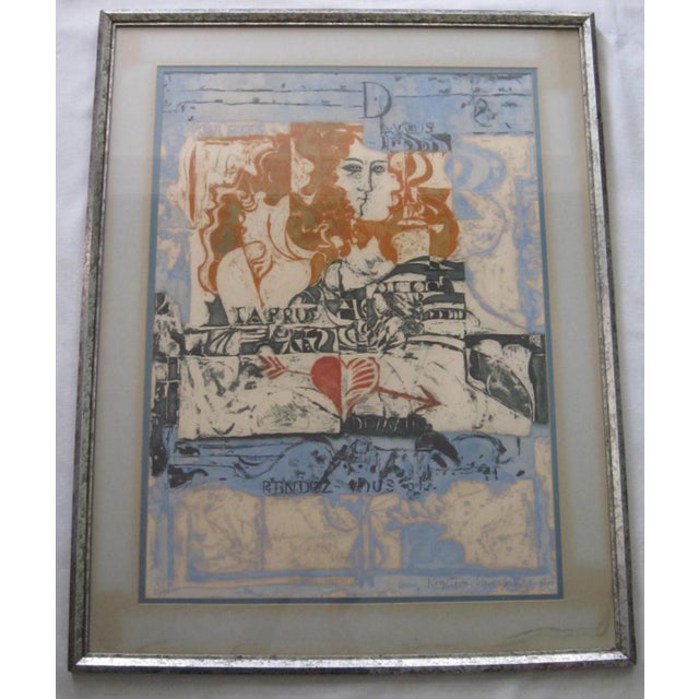 1969 Mid Century Signed Lithograph, Krystyna Smiechowska For Sale - Image 10 of 10