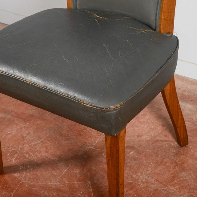 Brown Leather Chair with Printed Logo by W.D.F. Grubb, 2000s For Sale - Image 8 of 18