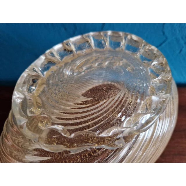 Gold Large Glass Bowl by Barovier & Toso, 1940 For Sale - Image 8 of 9
