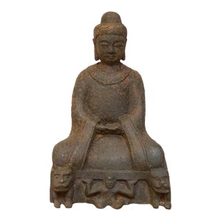 Antique Rusted Metal Buddha For Sale