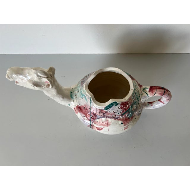 80's Vintage Sculptural Camel- Shape Art Pottery , Signed For Sale - Image 10 of 11