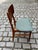 Teak Dining Chairs with Teal Upholstery, Set of 2 For Sale - Image 3 of 11