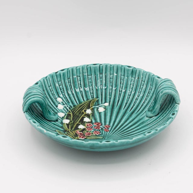 Green Majolica Bowl from SMF Schramberg, 1920s For Sale - Image 6 of 9