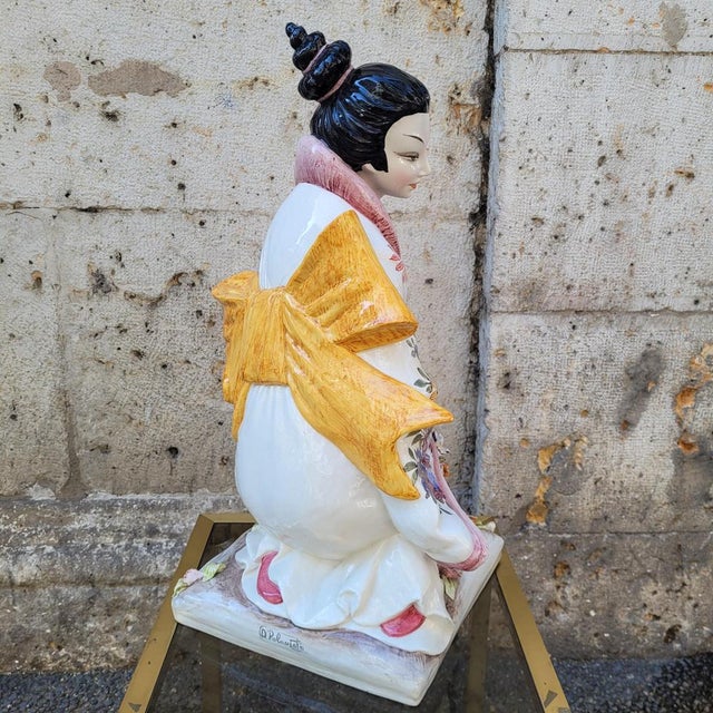 Geisha Ceramic Figure by Domenico Poloniato, Italy, 1960s For Sale - Image 17 of 18
