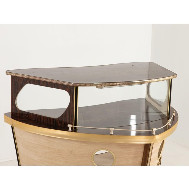 1960s Cocktail Bar in the Shape of a Boat Bow, England 1960s For Sale - Image 4 of 18