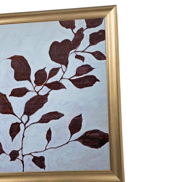 Original Botanical Abstract Painting, Hand Painted Acrylic Modern Floral Wall Art For Sale - Image 4 of 6