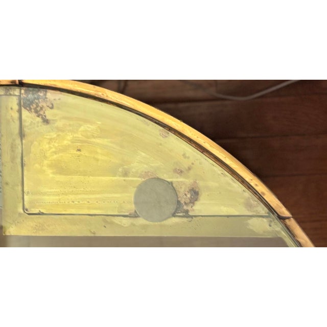 Glass 1980s Monumental ‘Banker’ Coffee Table in Polished Brass and Glass Attributed to Karl Springer For Sale - Image 7 of 10