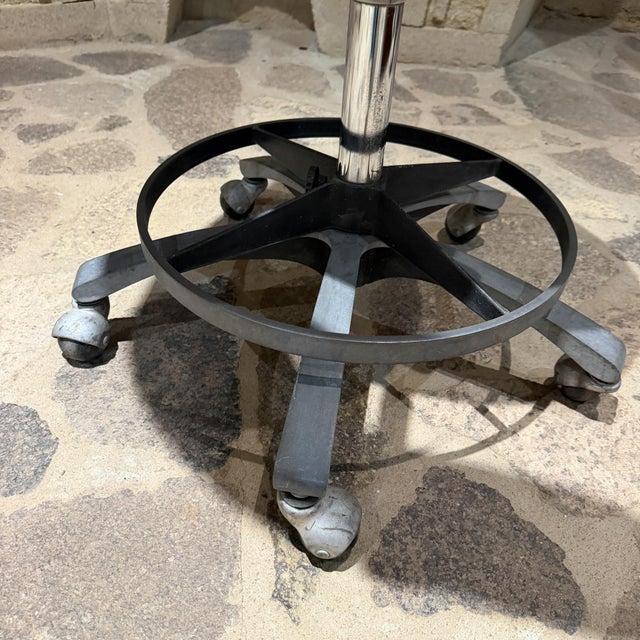 Mid-Century Medical Vintage Dental Assistant's Stool Adjustable Ergonomic For Sale - Image 9 of 12