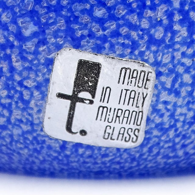 Murano Fratelli Toso Blue Amethyst White Millefiori Flowers Vintage Italian Art Glass Decorative Paperweights - Set of 3 For Sale - Image 9 of 11