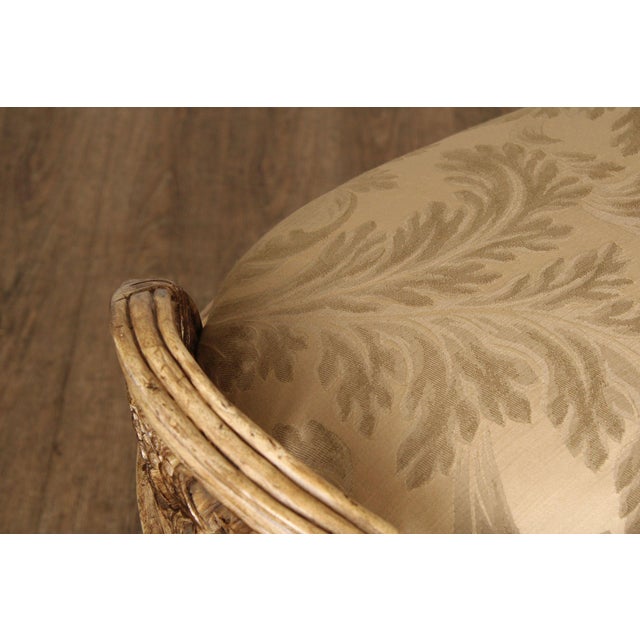 Late 20th Century Italian Rococo Style Antiqued Window Bench For Sale - Image 16 of 18