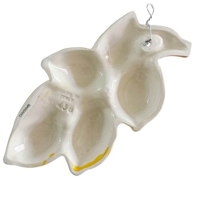 Vintage-Style Italian Majolica Lemon Wall Plaques by Bassano Del Grappa Ceramiche - Pair For Sale - Image 13 of 13