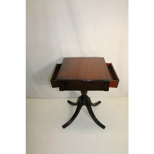 American Antique Federal Cherry Side End Table With Two Drawers, 19th Century American Made !! For Sale - Image 3 of 10