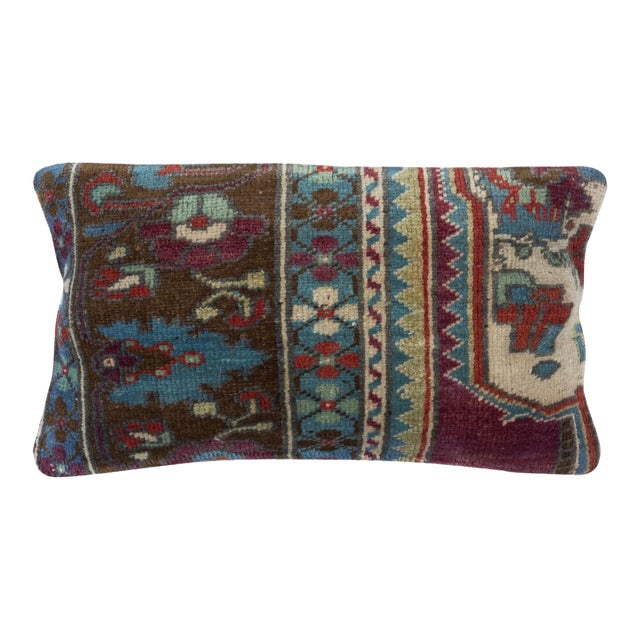 13"x24" Hand-knotted Turkish Rug Cushion Cover. Rustic Throw Pillow. Home Gift For Sale