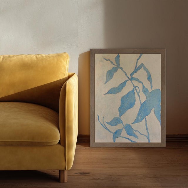 2020s Abstract Botanical Acrylic Painting on Canvas, Framed Original Modern Organic Art by Tatiana Duperault For Sale - Image 5 of 6