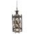 Large Italian Pendant Bronze Oxide Gilt Ornate Metal Light Fixture Chandelier with 8' long chain.