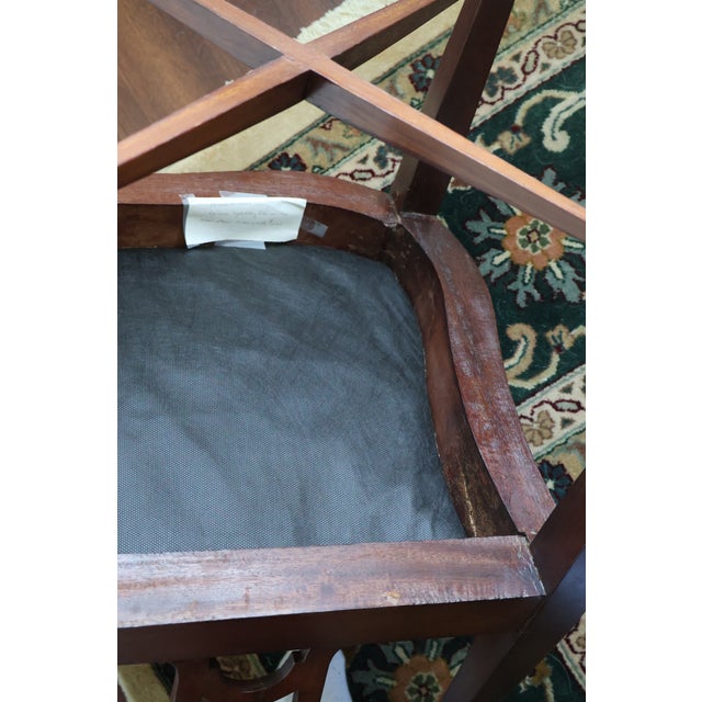 Antique Edwardian Sheraton Revival Inlaid Mahogany Corner Chair, Circa 1900 For Sale - Image 17 of 18