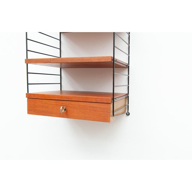 Wood String Wall Shelf from Kajsa & Nisse Strinning, 1950s For Sale - Image 7 of 8