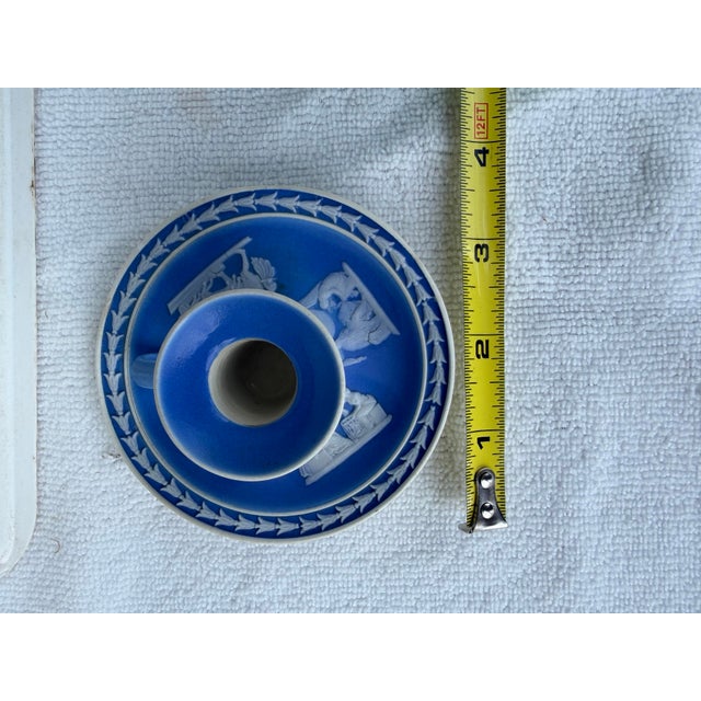 Late 18th Century Antique (18th - 19th Cent.) Wedgwood Neoclassical Jasperware Chamberstick For Sale - Image 5 of 13