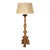 19th Century French Louis XIV Style Carved Wooden Candlestick Lamp For Sale