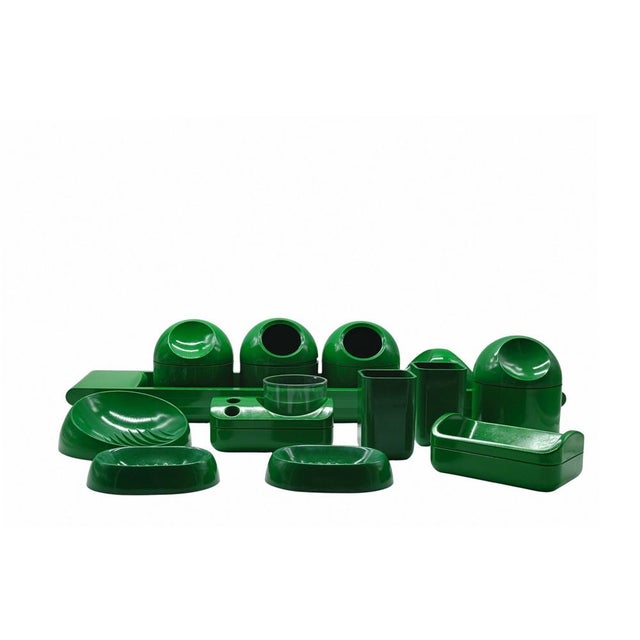 Vintage Italian Bathroom Set by Makio Hasuike, 1970, Set of 12 For Sale - Image 18 of 18
