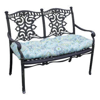Quality Cast Aluminum Outdoor Patio Settee For Sale