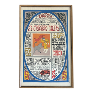 Rare 1963 John Paul Jones Psychedelic Poster: Spanish Bullfight, Festoon Films