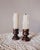 Early 20th Century Pair of Turned Wood Candlesticks, Early 20th Century For Sale - Image 5 of 5