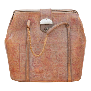Vintage Indian Tooled Leather Satchel