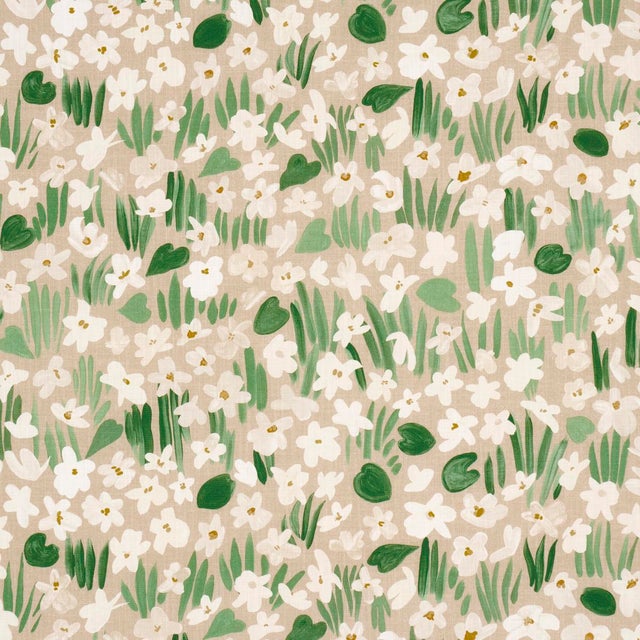 SAMPLE - Schumacher X Studio Bon Sweet Violette Indoor/Outdoor Fabric In Neutral For Sale