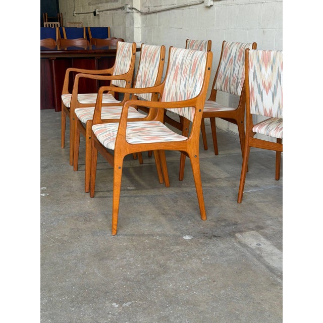 Set of 6 Teak Dining Chairs Vintage Mid-Century Modern Wood Chairs For Sale - Image 9 of 12