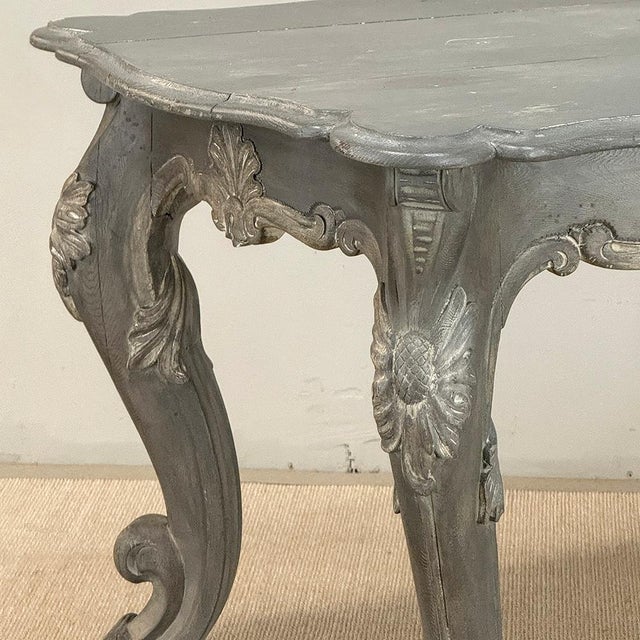 19th Century French Régence Hand-Carved & Painted Center Table For Sale In Dallas - Image 6 of 18