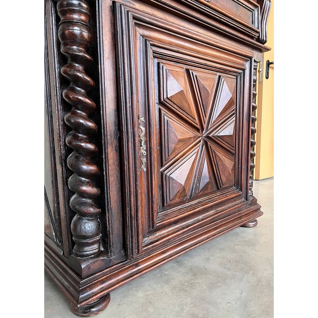 Antique 18th Century Oak Dutch Baroque Cushion Cabinet For Sale - Image 9 of 13