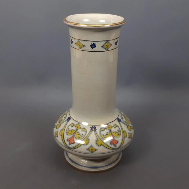Vintage Ceramic Vase by Deruta Gialletti For Sale - Image 10 of 10