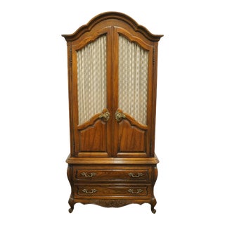 Hickory Manufacturing Co. Walnut Country French Style 38" Clothing Armoire 120-80 For Sale