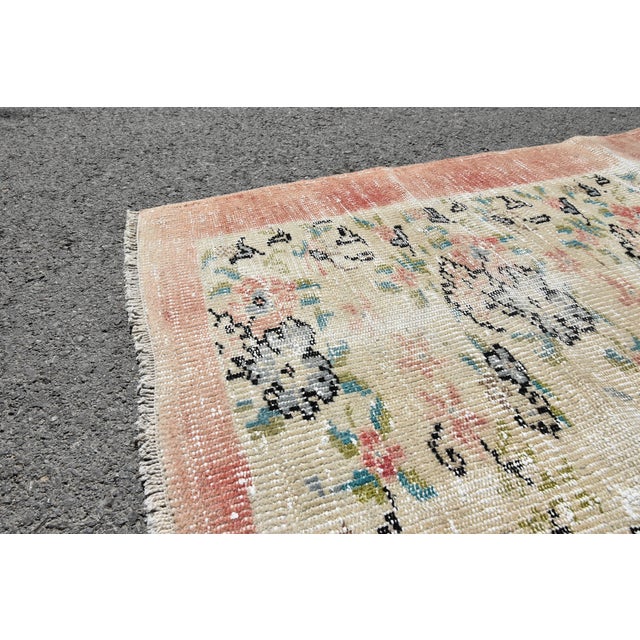 Textile 1970s Turkish Red Floral Rug For Sale - Image 7 of 9