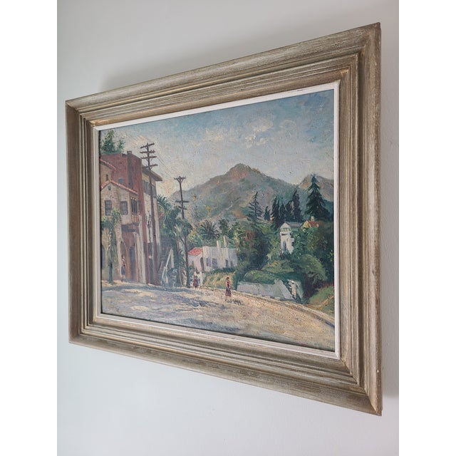 Saul Kovner 1940s Oil Painting Los Angeles Cityscape Hollywood Hills Wpa For Sale - Image 15 of 18