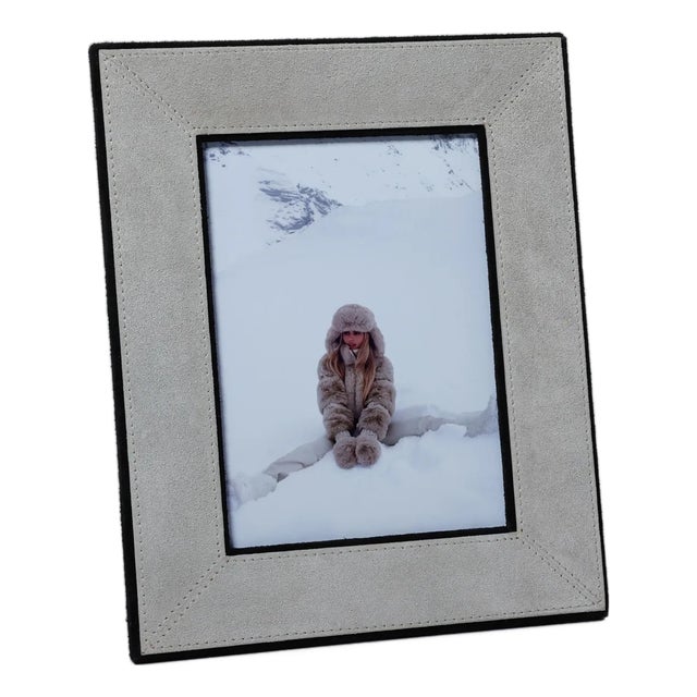Arden Suede Leather Tabletop Photo Frame, 5" x 7" For Sale