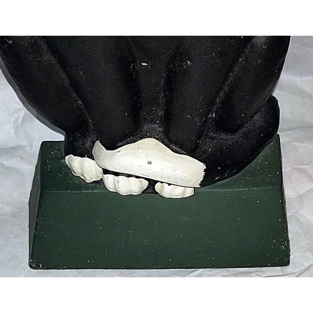 1990s Cast Iron Tuxedo Cat Doorstop From Canada For Sale - Image 4 of 7