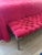 Textile Vintage Hollywood Regency King Bed & Matching Tufted Velvet Bench For Sale - Image 7 of 12