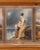Wood Mid 19th Century French Watercolor Pictures Under Glass in Pine Frame For Sale - Image 7 of 11