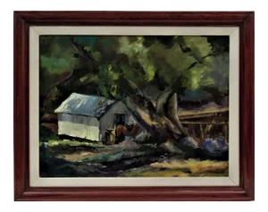 Elmer Frederick Ekeroth, Landscape with Barn and Horse, Circa 1985
