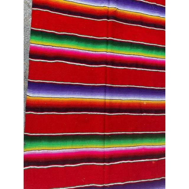 1960s Vintage Hand Woven Colorful Runner For Sale - Image 5 of 16