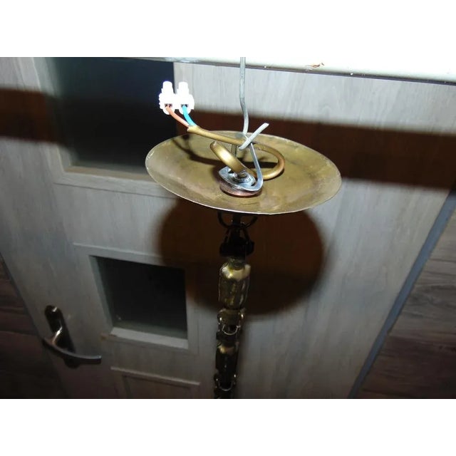1920s Art Deco Brass Ceiling Lamp, 1920s For Sale - Image 5 of 7