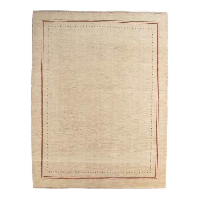 Vintage Hand-Knotted Persian Gabbeh Rug 9'10" X 12'9" For Sale